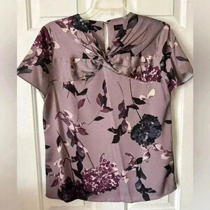 Donna Karen floral silky blouse